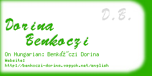 dorina benkoczi business card